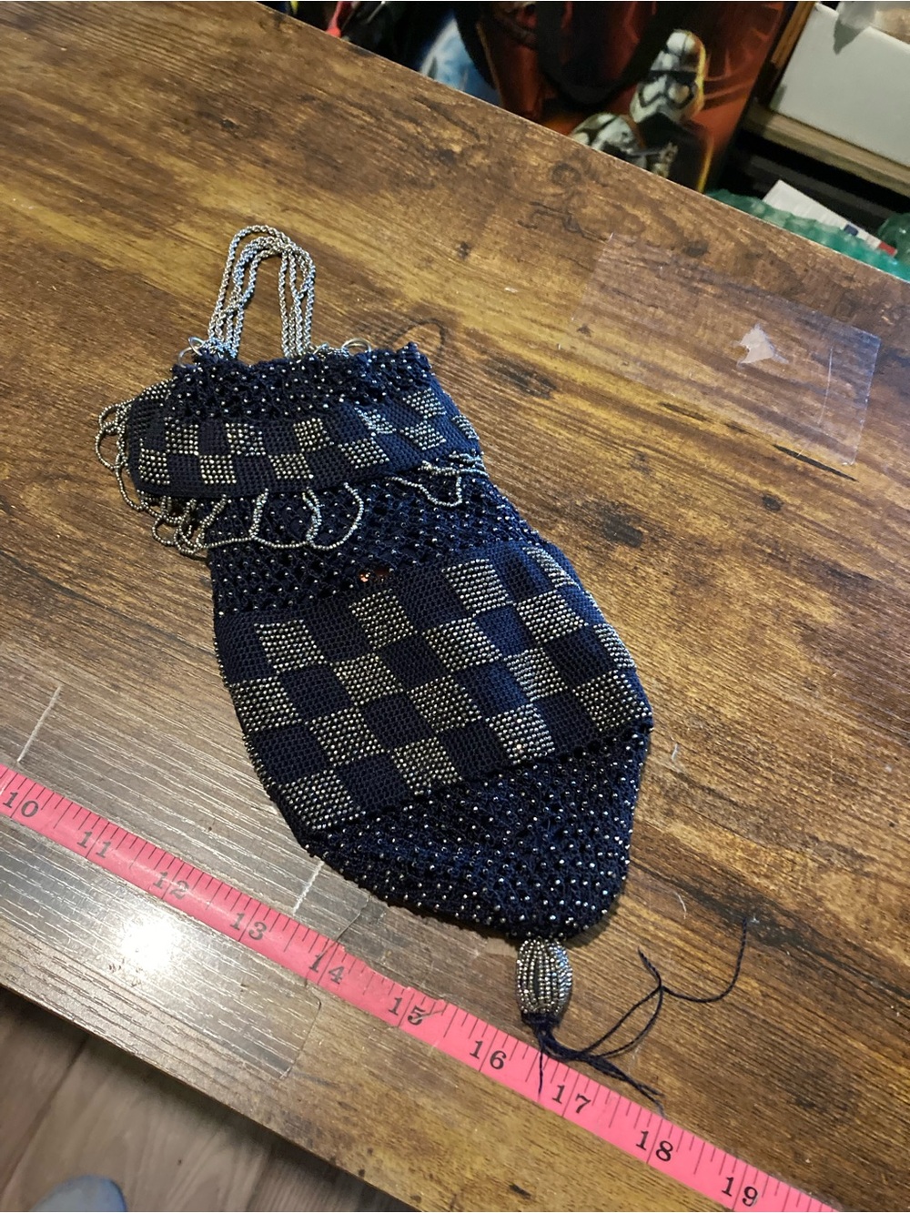 Vintage 1920"s beaded art deco flapper evening bag